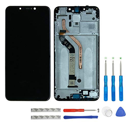 swark LCD Display Compatible with Xiaomi Mi Pocophone F1 / Poco F1 LCD Touch Screen Display with Frame + Tools (Black)