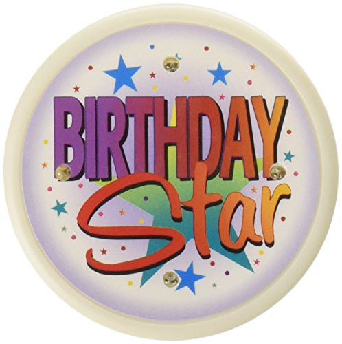 Beistle FB11 Birthday Star Flashing Button, 2-1/2-Inch