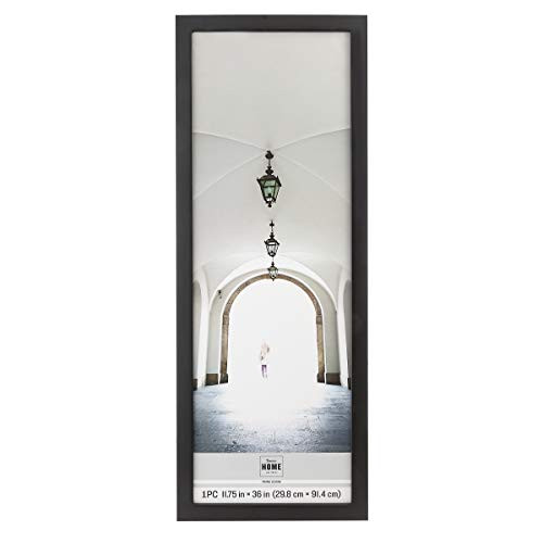Darice Wood Wall Frame: Flat Black, 11.75 x 36 Inches