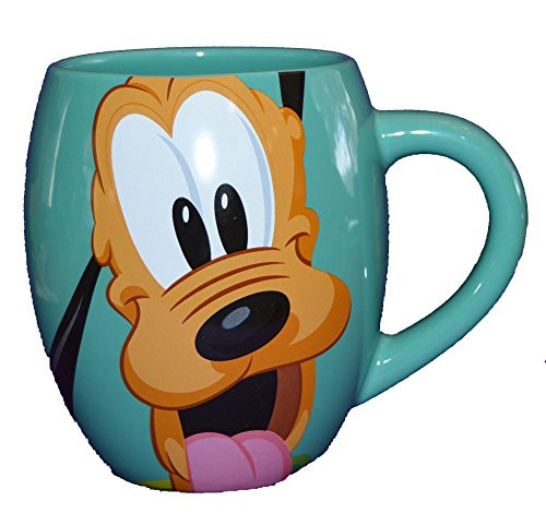 Authentic Disney Coffee Cup Mug Face Pluto Woof w/ Free Disney Stickers