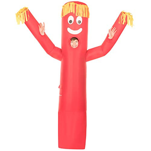 Morph Giant Inflatable Red Wacky Wavy Arm Guy Halloween Costume for Kids