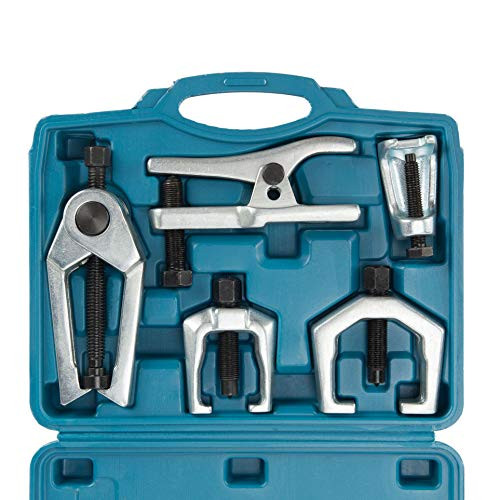 Orion Motor Tech 5PCS Ball Joint Separator Tie Rod End Remover Pitman Arm Puller Service Splitter Removal Tool Kit (BL)