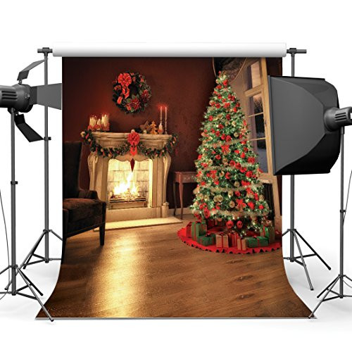SJOLOON 10X10ft Christmas Tree Backdrop Photography Backdrop Christmas Theme Party Decoration Banner Customized Studio Prop JLT10276