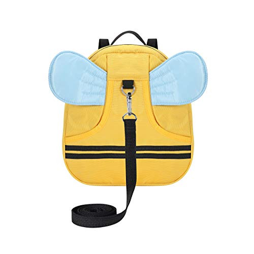 EPLAZA Toddler Baby Bee Leash Backpack with Anti Lost Wrist Leash for Child Kid Safety Walking (Blue)