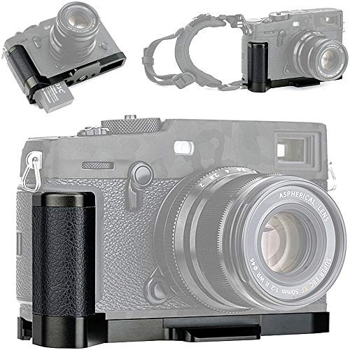 Metal Hand Grip L Bracket for Fujifilm X-Pro3 X-Pro2 X-Pro1 Anti-Slip Holder, w/Battery Compartment Opening & Arca Swiss Type Quick Release Tripod Mount, Replaces Fuji MHG-XPRO3 MHG-XPRO2 MHG-XPRO1