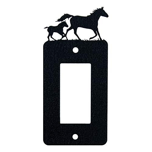 Mare & Foal Horse Single Gang Light Switch, GFCI Power Outlet, Wall Plate (Single Rocker (GFCI), Black) Mare & Foal Horse Single Gang Light Switch, GFCI Power Outlet, Wall Plate (Single Rocker (GFCI), Black)