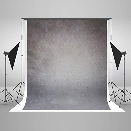 5ft(W) x7ft(H) Gray Texture Portrait Photography Backdrops Microfiber Grey Abstract Old Master Photo Backdrop Professional Head Shots for Photographer