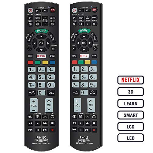 Gvirtue N2QAYB000485 N2QAYB000926 Universal Programmable Learning Remote Control Replacement for Almost All Panasonic Smart 4K LCD/LED/Ultra HD / 3D TV with Netflix, Fit for TC46PGT24 TCP42G25