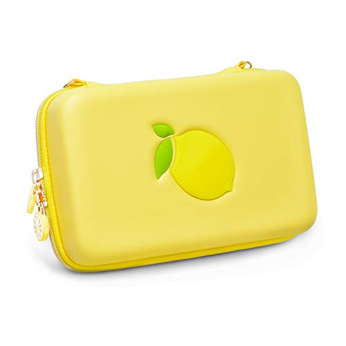 Geekshare Lemon Switch Travel Carrying Case for Nintendo Switch Games Hard Shell Portable Storage Bag for Switch & Game Accessories?Yellow?