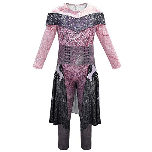 Wenge Audrey Halloween Costume for Girls, Descendants 3, Kids Halloween Cosplay Pink (120CM(5-7T), Pink)