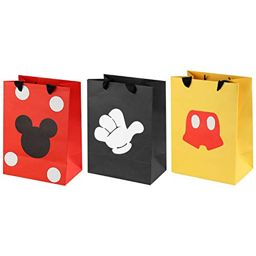 18 Pcs Mouse Favor Bags, Treat Candy Goodie Gift Bags for Baby Birthday Party Supplies Baby Shower Mouse Theme Party Decorations