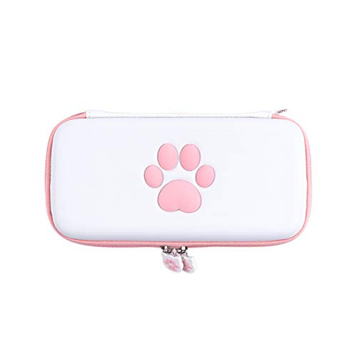 Geekshare Cute Paw Switch Lite Travel Carrying Case for Nintendo Switch Lite Games Hard Shell Portable Storage Bag for Switch Lite & Game Accessories (Size B- Nintendo Switch Lite)