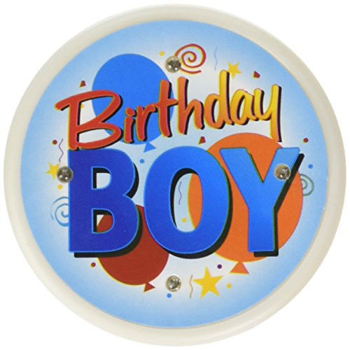 Beistle FB12 Birthday Boy Flashing Button, 2-1/2-Inch