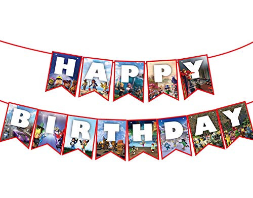 Children's Sandbox Game Theme Happy Birthday Banner Party Supplies For Kids Birthday Party Decorations