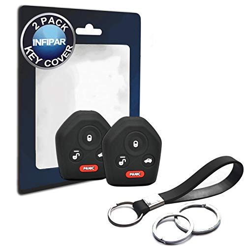 2pcs Compatible with Subaru Remote Head 4 Bts Silicone FOB Key Case Cover Protector Keyless Remote Holder for 2005-2017 Subaru Forester Impreza Legacy Outback Tribeca WRX STI XV Crosstrek B9 Tribeca