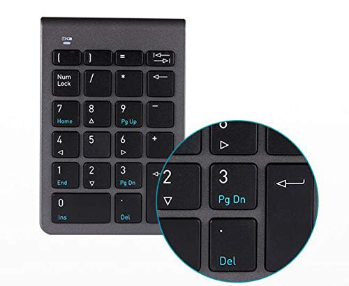 Financial Accounting 2.4G Wireless USB Nano Receiver Numeric Keyboard?Notebook Number Pad 22 Keys Digital Slim Number Pad Keyboard Multi-Function Keypad for MacBook,Windows PC,Laptop,Desktop(Black)