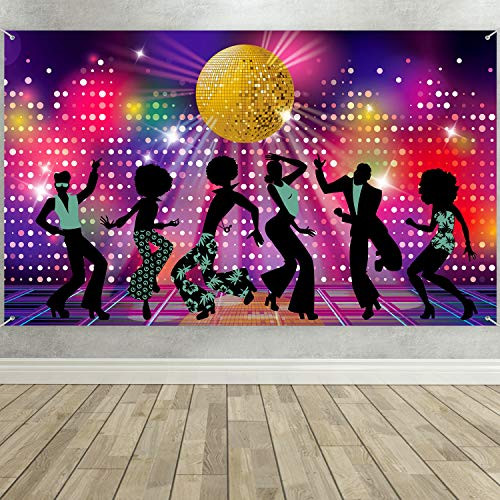 Disco Party Decorations Supplies, Large Fabric 70s 80s 90s Disco Fever Dancers Backdrop for Disco Theme Party, Vintage Let's Glow Crazy Shining Neon Night Birthday Photography Photo Booth Background Disco Party Decorations Supplies, Large Fabric 70s 80s 90s Disco Fever Dancers Backdrop for Disco Theme Party, Vintage Let's Glow Crazy Shining Neon Night Birthday Photography Photo Booth Background