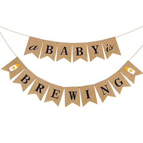 A Baby is Brewing Banner Linen Baby Shower Banner Gender Reveal Baby Bottle Banner for Pregnancy Celebration Diaper Party Decoration Supplies A Baby is Brewing Banner Linen Baby Shower Banner Gender Reveal Baby Bottle Banner for Pregnancy Celebration Diaper Party Decoration Supplies