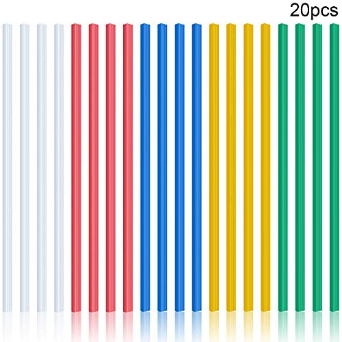 20 Pieces Binding Bars Slide Grip Binding Bars Report Cover A4 Spine Bars for School and Office, 12 Inch, 40 Sheet Capacity (5 Colors, 0.8 cm)