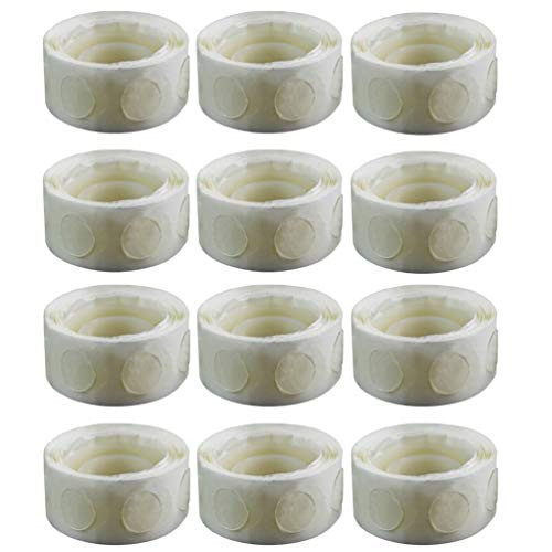 AMANEER Balloon Glue Dots 1200 PCS Double Sided Dots of Glue Craft Adhesive Point Tape Non-Liquid Glue for Balloons Arts DIY,Party or Wedding,12 Rolls