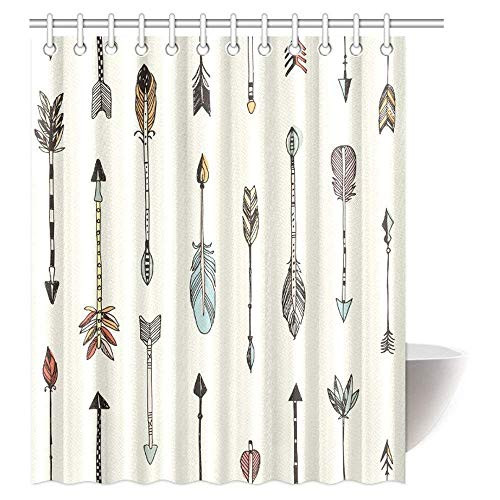 Cloud Dream Arrow Decor Shower Curtain,Waterproof Polyester Fabric Bath Curtain Design,36x72-Inch Small Stall Size,Arrows Rustic Pattern Vintage Decorative Artwork