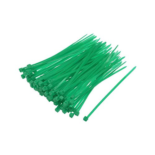 uxcell Cable Zip Ties 100mmx2.5mm Self-Locking Nylon Tie Wraps Green 600pcs