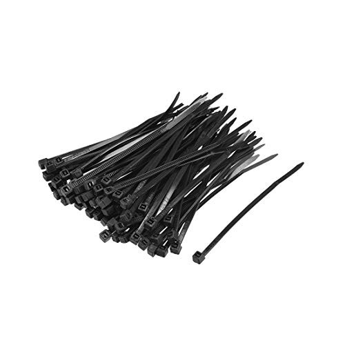 uxcell Cable Zip Ties 80mmx2.5mm Self-Locking Nylon Tie Wraps Black 1000pcs