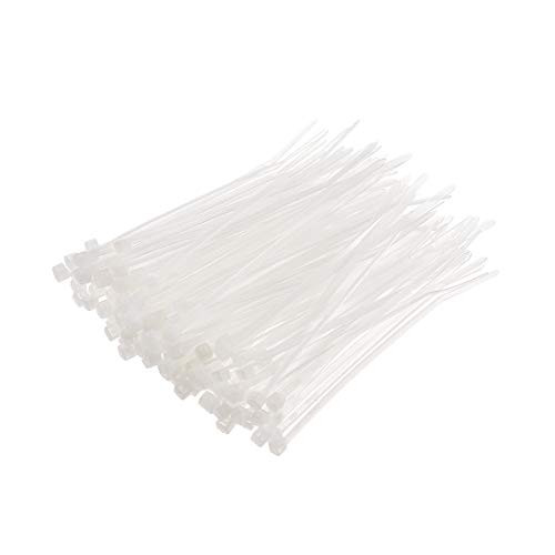 uxcell Cable Zip Ties 100mmx2.5mm Self-Locking Nylon Tie Wraps White 1000pcs