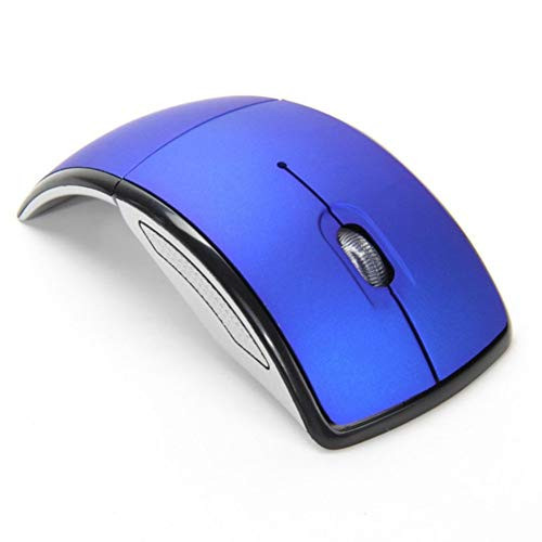 XMLEI Wireless Mouse 2.4G Computer Mouse Foldable Folding Optical Mice USB Receiver for Laptop PC Computer Desktop Office ?Blue?