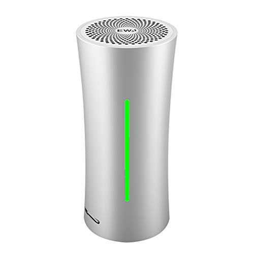 ?Travel Case Packed? Wireless Mini Bluetooth Speaker with Custom Bass Radiator. EWA A115, 40 Hours Playing 6000mA Battery,Support TF Card Portable Speakers for Home, Outdoors, Shower (Silver)