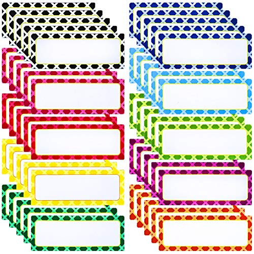 Ruisita 50 Pack Magnetic Dry Erase Labels Reusable Name Plates Writable Flexible Magnet Name Tags Magnetic Sticky Labels for Whiteboards Refrigerator, 10 Colors (3 x 1.2 Inch) (Multicolors A)