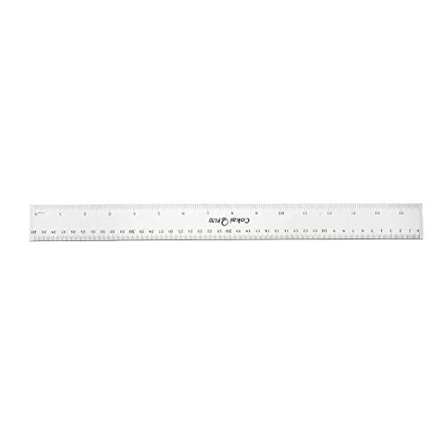 uxcell Straight Ruler Measuring Tool 40cm 15 Inch Metric Inch Plastic for Engineering Office Architect and Drawing