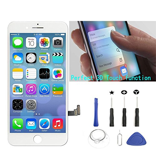 ZTR LCD Screen Replacement Fits iPhone 7 4.7 inch Display Full Complete digitizer Assembly Frame Set Front Glass (White)
