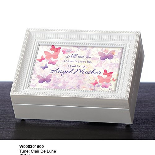 Roman Angel Mother Large Music Box Angels Among'st Us White
