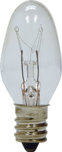 GE Lighting 11779 7-Watt 46-Lumen Specialty C7 Incandescent Light Bulb, Clear