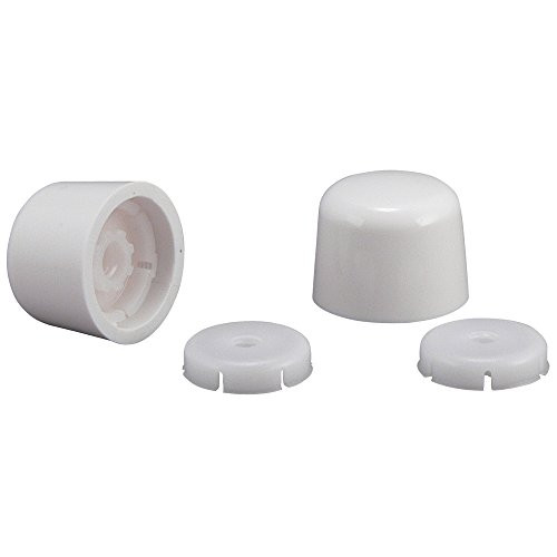Plumb Pak PP835-30WHL Universal Round Toilet Push-On Bolt Caps, White