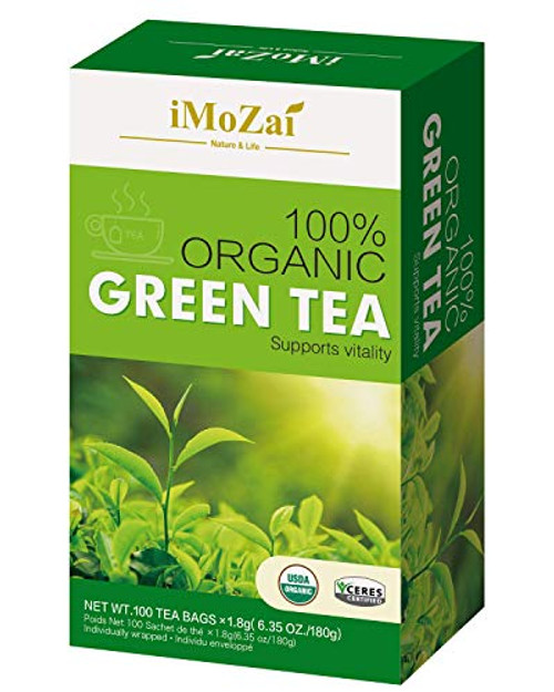 Imozai Organic Green Tea Bags 100 Count Individually Wrapped Imozai Organic Green Tea Bags 100 Count Individually Wrapped