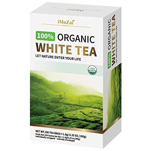Imozai Organic White Tea Bags 100 Count Individually Wrapped Imozai Organic White Tea Bags 100 Count Individually Wrapped