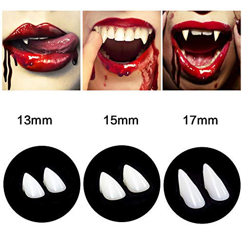 CPSYUB Cosplay Vampire Fangs, Cosplay Accessories Halloween Party Prop Decoration Fake Vampire Teeth, Werewolf Fangs Vampire Dentures for Kids / Adults (3 Pairs) CPSYUB Cosplay Vampire Fangs, Cosplay Accessories Halloween Party Prop Decoration Fake Vampire Teeth, Werewolf Fangs Vampire Dentures for Kids / Adults (3 Pairs)