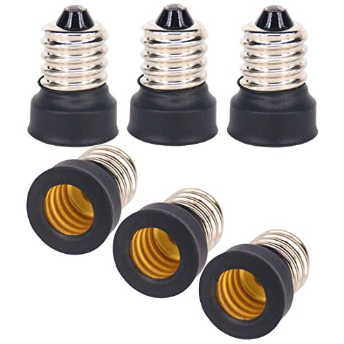 6pcs E14 to E12 Lamp Bulb Base Socket Lamp Holder Converter Adapter for Lamp Converter, LED Lamp Socket Adapter