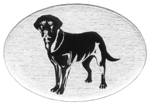 Knockout 605 Black Lab Plastic Hitch Cover