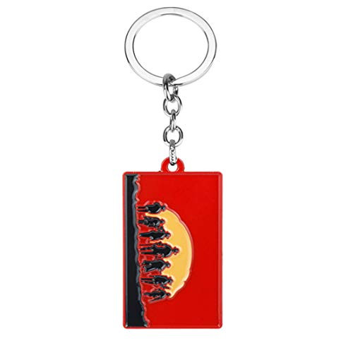 Red Dead II Redemption Keychain Decorations Cool Keyring Pendant Charms Gifts for Boy Girl Best Friends/Collections  (red Dead Keychain)