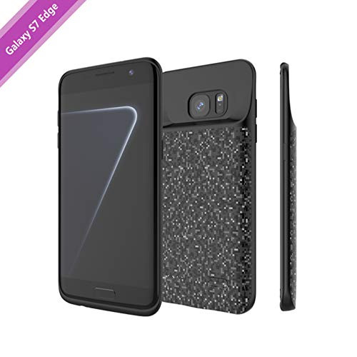 RUNSY Battery Case Compatible with Samsung Galaxy S7 Edge, 5000mAh Rechargeable Extended Battery Charging Case, External Battery Charger Case, Backup Power Bank Case (5.5 inch)