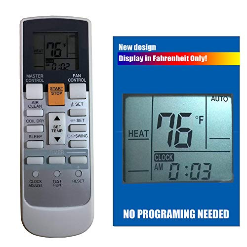 Replacement for Fujitsu Air Conditioner Remote Control Ar-Rah2u Ar-Rah1u Ar-Rae2u Ar-Rae1u Ar-Ry3 Ar-Ry4 Ar-Ry5 Ar-Ry6 Ar-Ry7 Ar-Ry10 Ar-Ry11 Ar-Ry12 Ar-Ry14 Ar-Ry15 Ar-Ry16 Ar-Ry17 Ar-Ry19