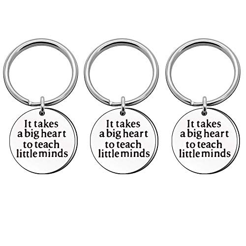 3pcs Key Chain Rings Teacher Appreciation Gifts Key Holder It Takes A Big Heart To Teach Little Minds 3pcs Key Chain Rings Teacher Appreciation Gifts Key Holder It Takes A Big Heart To Teach Little Minds