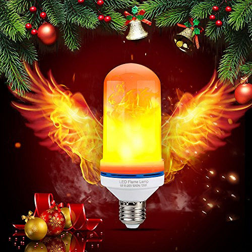 LED Flame Flicker Effect Light Bulb, squibomb E26/E27 LED Flickering Flaming Light Bulbs, 99pcs 2835 LED Beads Decorative Light Vintage Flaming Light Bulb for Hotel/Bar/Home/Festival/Christmas