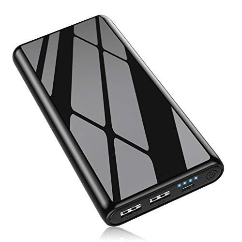 Portable Charger 25800mah, ?Newest Mirror Design?Power Bank Phone Charger High Capacity Fast Charge External Battery Packs with 4 LED Indicator Light for Smartphone,Samsung Android,Table etc