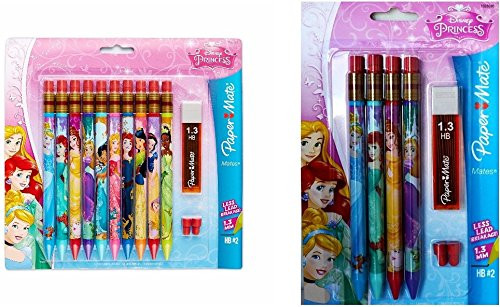 Paper Mate Mates Disney Princess Mechanical Pencil, 10-Pack (1928100) Plus 4-Pack (1928096)