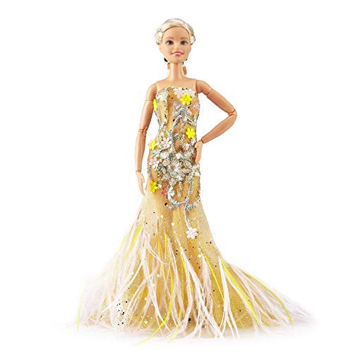 Jolibeilles Mermaid Inspired Doll Clothes for Barbie Doll (Yellow)