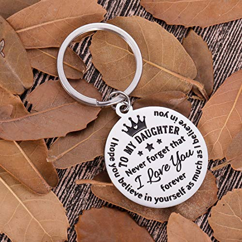 to My Daughter Keychain Gifts from Mom Dad to Daughter Inspirational Christmas Gifts for Her Women Girls Adoptive Step Daughter Birthday Wedding Graduation Encouragement Gifts to Girls Mothers Day to My Daughter Keychain Gifts from Mom Dad to Daughter Inspirational Christmas Gifts for Her Women Girls Adoptive Step Daughter Birthday Wedding Graduation Encouragement Gifts to Girls Mothers Day